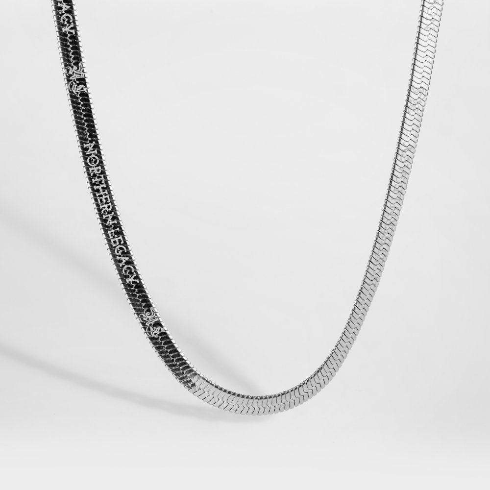 NL Herringbone halskæde - Sølvtonet