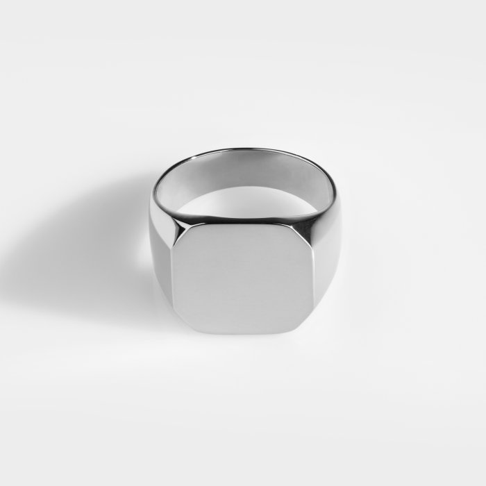 Classic Oversize Signature - Sølvtonet ring